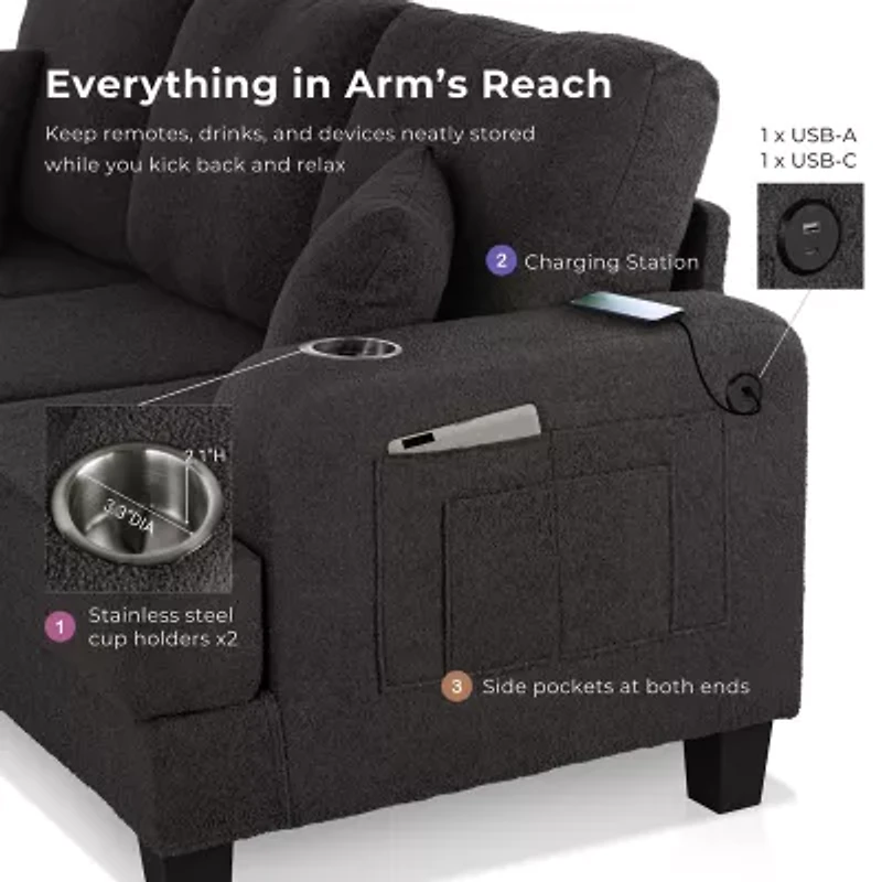 Furniture of America™ Colby Track-Arm Sofa