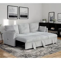 Furniture of America™ Bond Curved Slope-Arm Sofa