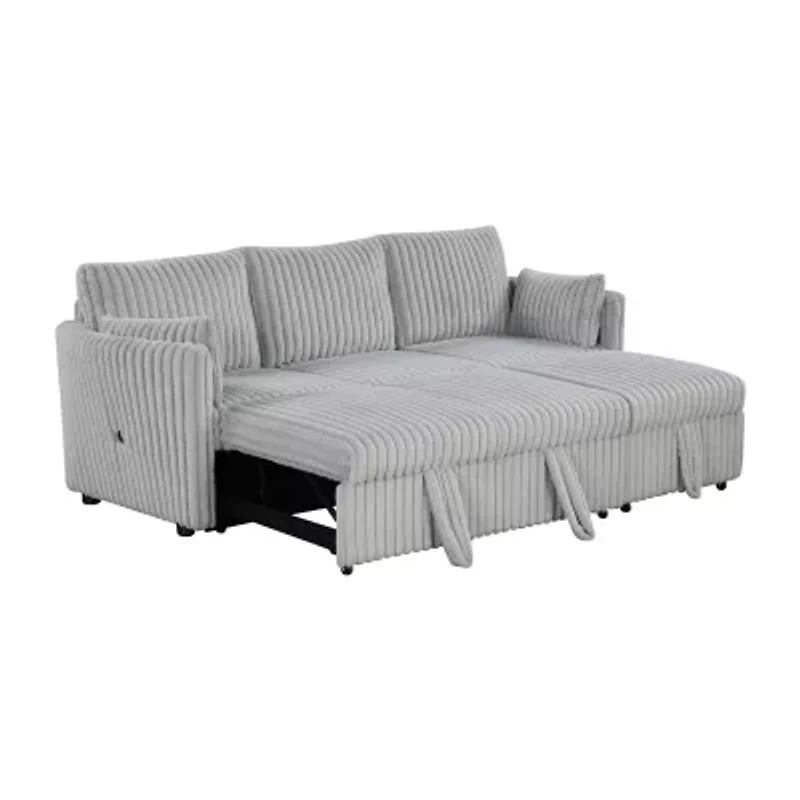 Furniture of America™ Bond Curved Slope-Arm Sofa