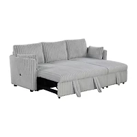 Furniture of America™ Bond Curved Slope-Arm Sofa