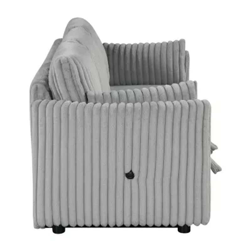 Furniture of America™ Bond Curved Slope-Arm Sofa