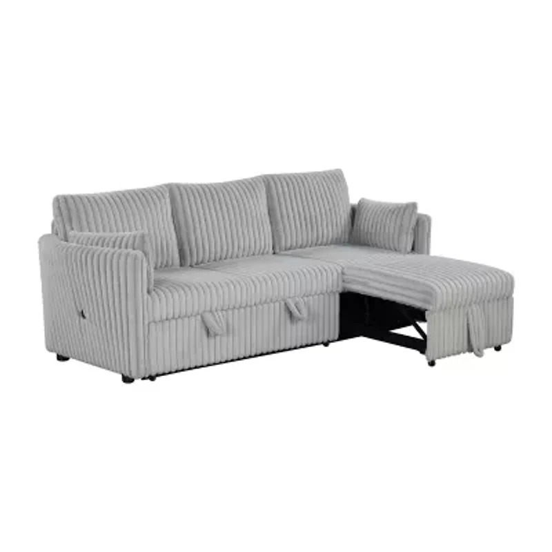 Furniture of America™ Bond Curved Slope-Arm Sofa