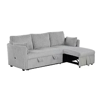 Furniture of America™ Bond Curved Slope-Arm Sofa