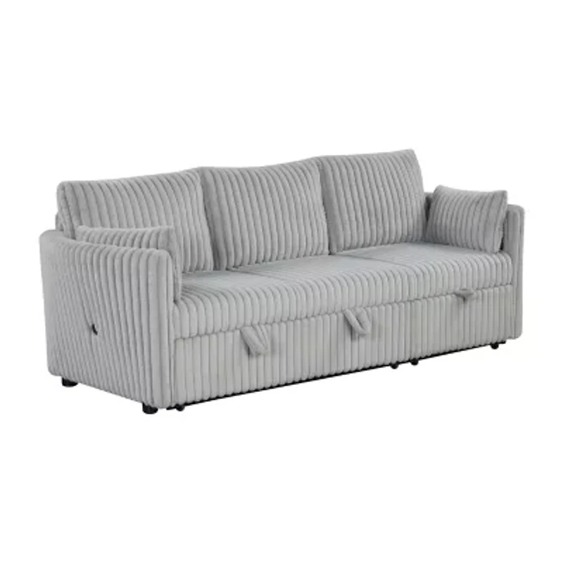 Furniture of America™ Bond Curved Slope-Arm Sofa