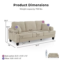 Furniture of America™ Kasin Track-Arm Sofa