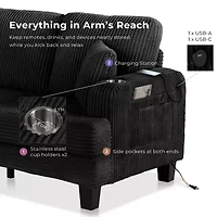 Furniture of America™ Kasin Track-Arm Sofa