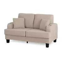 Furniture of America™ Colby Track-Arm Upholstered Loveseat