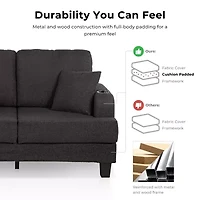 Furniture of America™ Colby Track-Arm Upholstered Loveseat