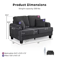 Furniture Of Americ Kasin Upholstered Loveseat