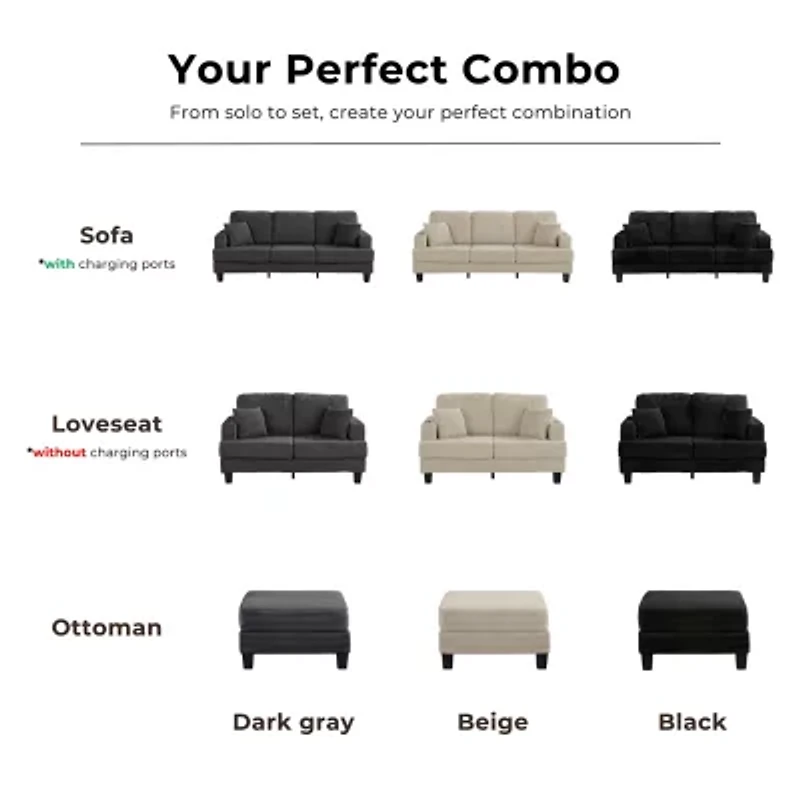 Furniture Of Americ Kasin Upholstered Sofas