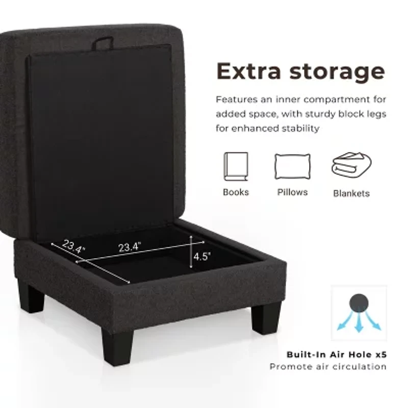 Furniture Of America Colby Storage Ottoman