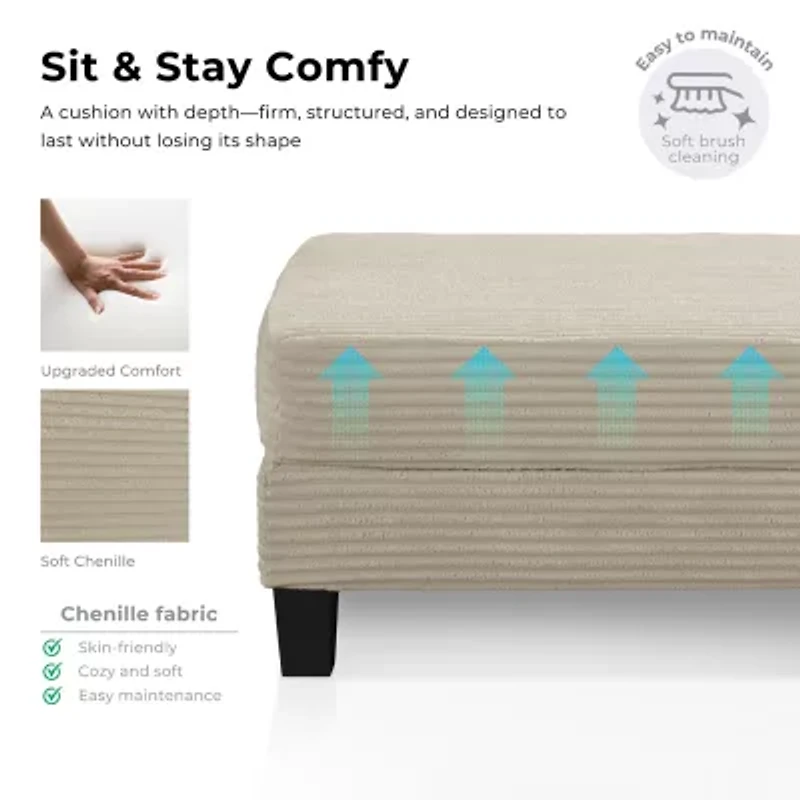 Furniture of America™ Kasin Storage Ottoman