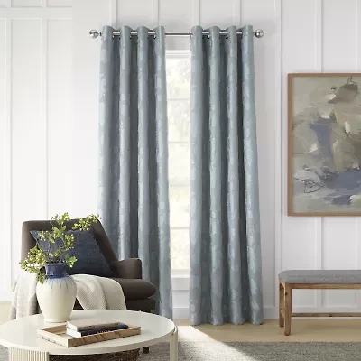 Linden Street Gwen Jacobean Grommet Top Light-Filtering Single Curtain Panel