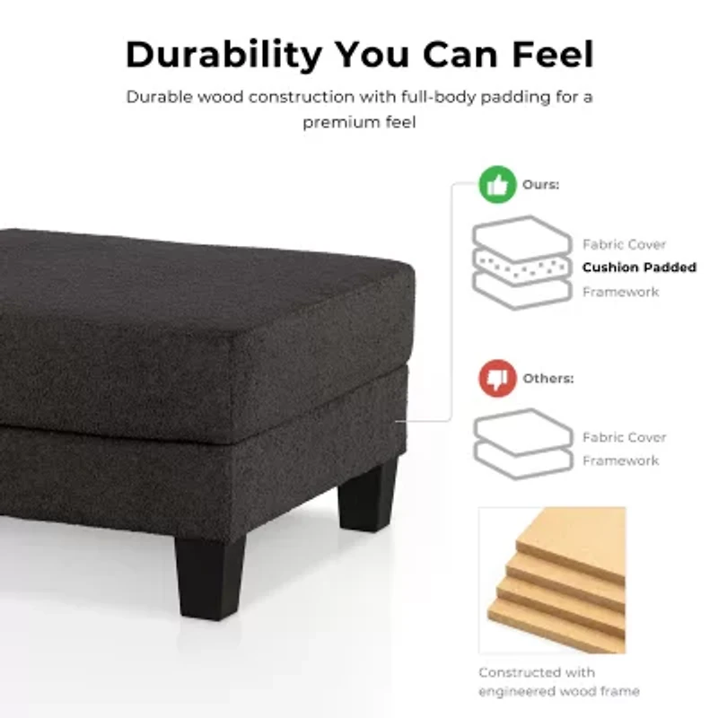 Furniture of America™ Colby Storage Ottoman