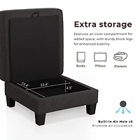 Furniture of America™ Colby Storage Ottoman