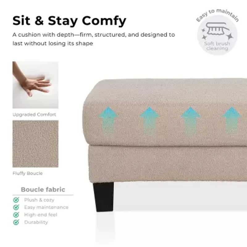 Furniture of America™ Colby Storage Ottoman