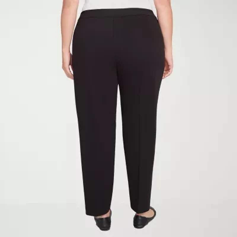 Alfred Dunner Jet Setter Womens Straight Plus Short Pull-On Pant