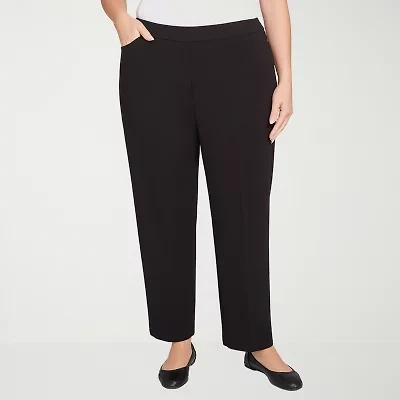 Alfred Dunner Jet Setter Womens Straight Plus Short Pull-On Pant