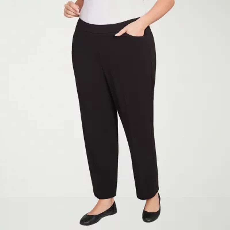 Alfred Dunner Jet Setter Womens Straight Plus Short Pull-On Pant