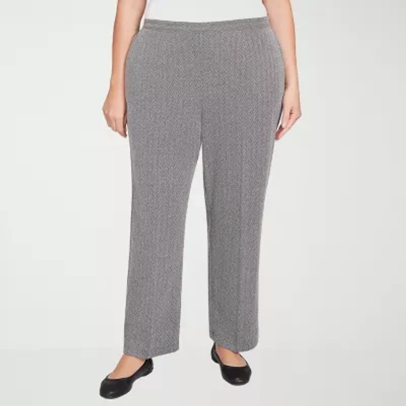 Alfred Dunner Jet Setter Womens Straight Plus Short Pull-On Pant