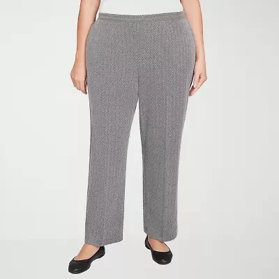 Alfred Dunner Jet Setter Womens Straight Plus Short Pull-On Pant