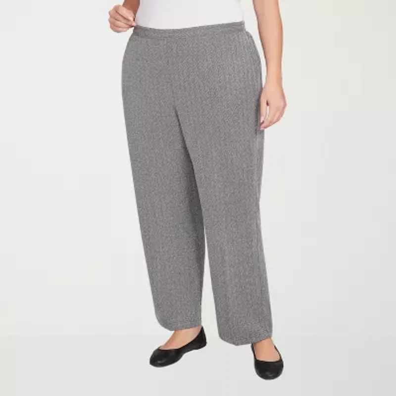 Alfred Dunner Jet Setter Womens Straight Plus Short Pull-On Pant