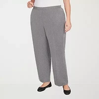 Alfred Dunner Jet Setter Womens Straight Plus Short Pull-On Pant
