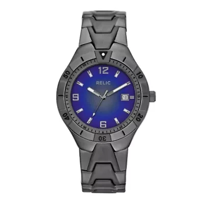 Relic® Vince Mens Gunmetal Degrade Dial Bracelet Watch ZR12056