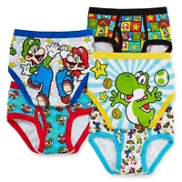 Little Boys Super Mario 5 Pack Briefs Bup3411
