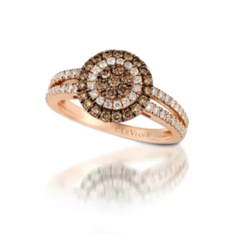 Le Vian® Grand Sample Sale™ Chocolate Diamonds® & Vanilla Diamonds® Ring set in 14K Strawberry Gold®