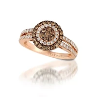 Le Vian® Grand Sample Sale™ Chocolate Diamonds® & Vanilla Diamonds® Ring set in 14K Strawberry Gold®