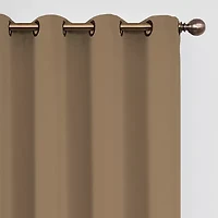 Eclipse Round And Pattern Grommet Top Blackout Single Curtain Panel