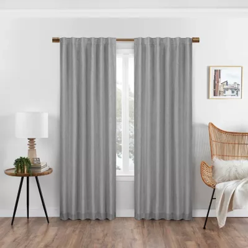 Eclipse Nora Rod Pocket Back Tab Blackout Single Curtain Panel