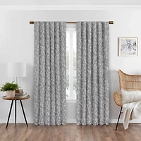 Eclipse Nora Botanical Rod Pocket Back Tab Blackout Single Curtain Panel