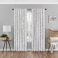 Eclipse Nora Botanical Rod Pocket Back Tab Blackout Single Curtain Panel