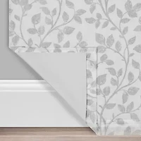 Eclipse Nora Botanical Rod Pocket Back Tab Blackout Single Curtain Panel