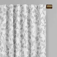 Eclipse Nora Botanical Rod Pocket Back Tab Blackout Single Curtain Panel