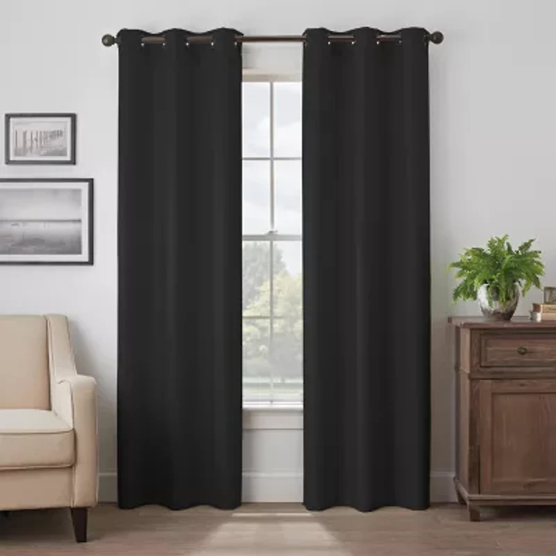 Eclipse Martina Grommet Top 100% Blackout Single Curtain Panel