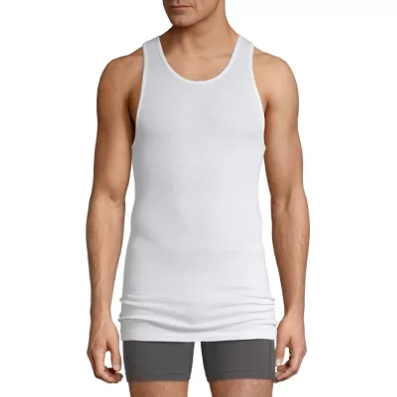 Stafford Ultra Soft Mens Sleeveless 4 Pack Tank