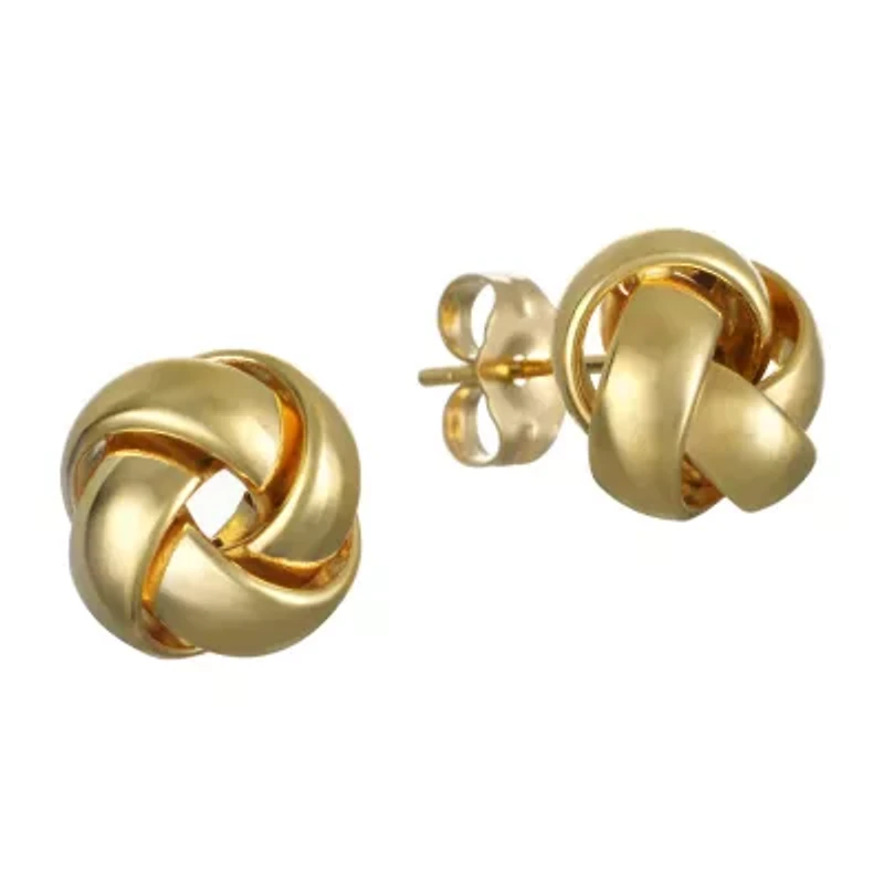 Made in Italy 14K Gold 9.9mm Knot Stud Earrings