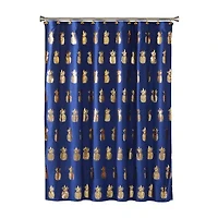 Saturday Knight Gilded Pineapple Shower Curtain