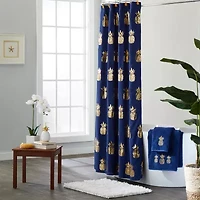 Saturday Knight Gilded Pineapple Shower Curtain