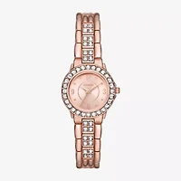 Geneva Womens Crystal Accent Rose Goldtone Bracelet Watch Fmdjm285