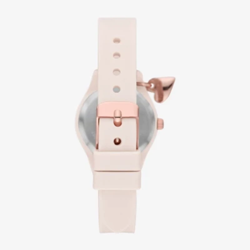 Womens Crystal Accent Pink Strap Watch Fmdjo292