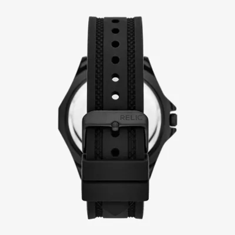 Relic By Fossil Mens Black Strap Watch Zr16028