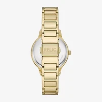 Relic By Fossil Womens Gold Tone Bracelet Watch Zr97011