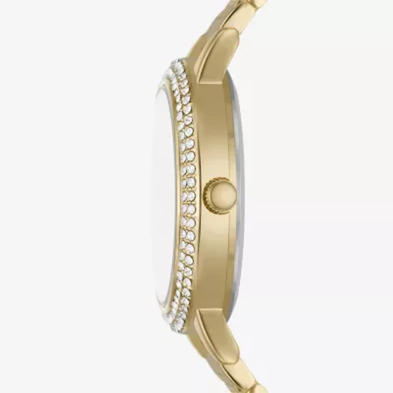 Relic By Fossil Womens Gold Tone Bracelet Watch Zr97011