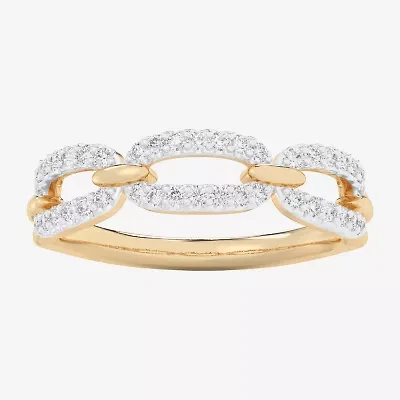 (G-H / Si1-Si2) Womens 1/4 CT. T.W. Lab Grown White Diamond 10K Gold Band
