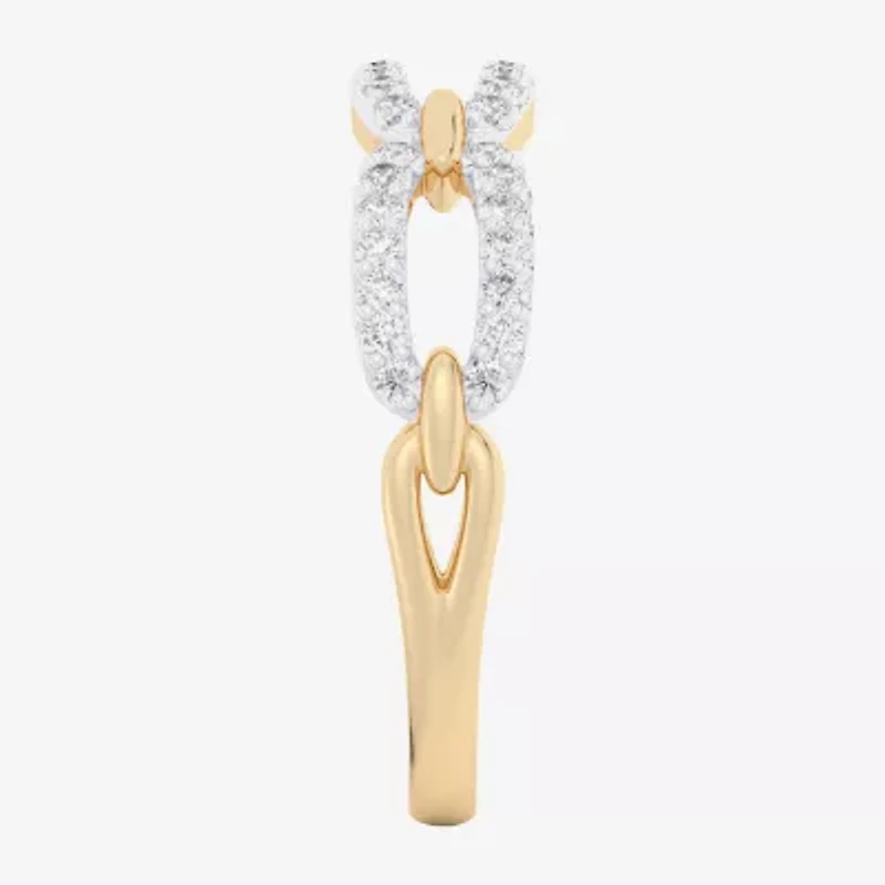 (G-H / Si1-Si2) Womens 1/4 CT. T.W. Lab Grown White Diamond 10K Gold Band