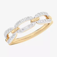 (G-H / Si1-Si2) Womens 1/4 CT. T.W. Lab Grown White Diamond 10K Gold Band